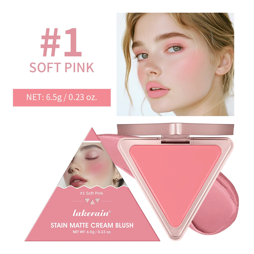 Matte Satin Cream Blush for Long-Lasting Natural Glow