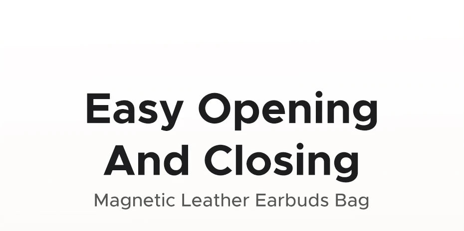 Magnetic Leather Earphone and Earbud Storage Pouch - 7