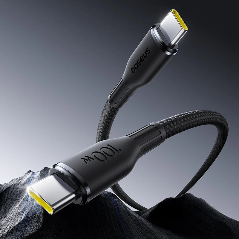 100W USB-C to USB-C Fast Charging and Data Sync Cable - 12