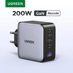 200W GaN Fast Wall Charger for Laptops and Smartphones