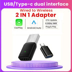 2 in 1 Wireless CarPlay and Android Auto Adapter Bluetooth 5.0 Dongle