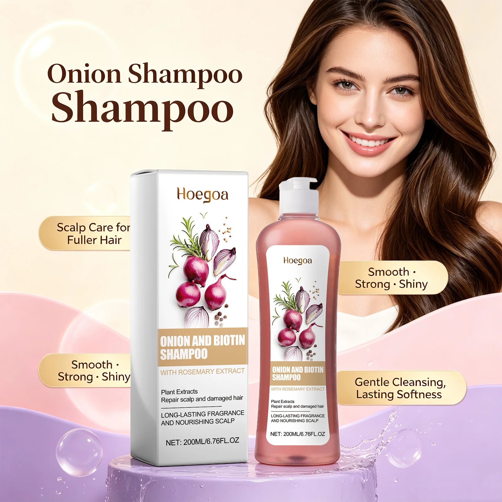Onion and Biotin Shampoo for Hair Growth and Scalp Repair - 6