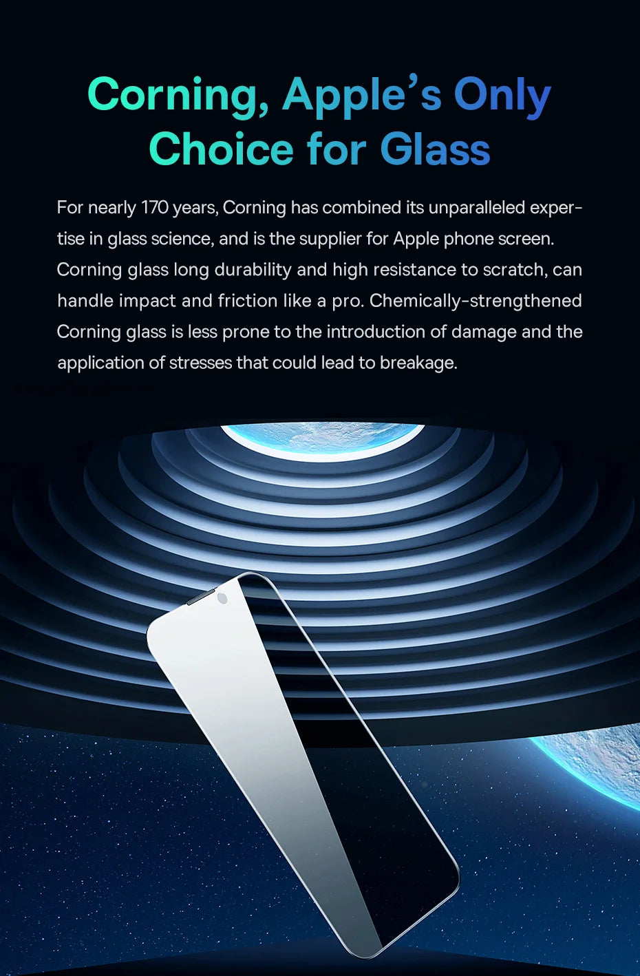 Corning Glass Screen Protector with Easy Auto-Installation Kit - 7