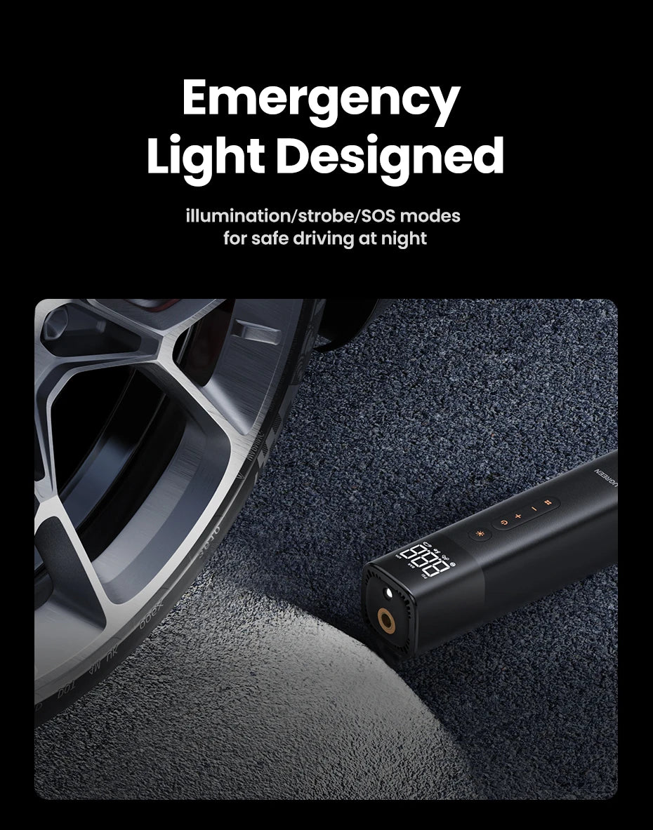 Portable Digital Tire Inflator for Cars and Motorcycles