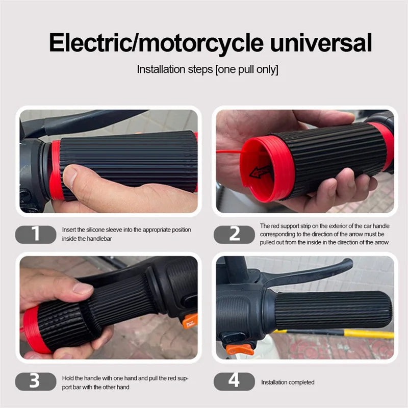 Anti-Vibration Silicone Motorcycle Handlebar Grip Covers
