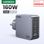 160W GaN Fast Charger with 4 Ports for Laptops and Smartphones
