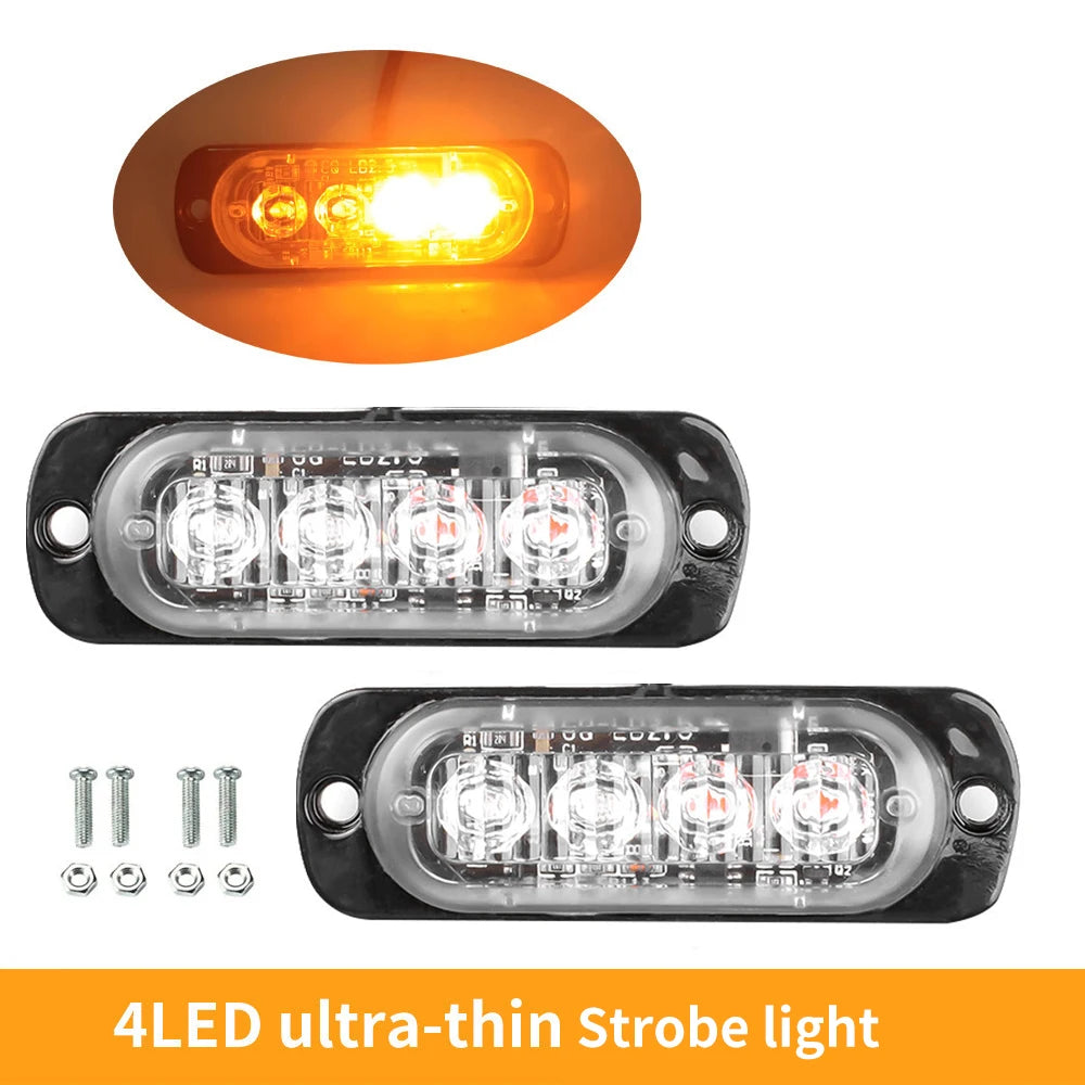 4 LED Side Marker Indicator Light for Cars Trucks Trailers 12V 24V