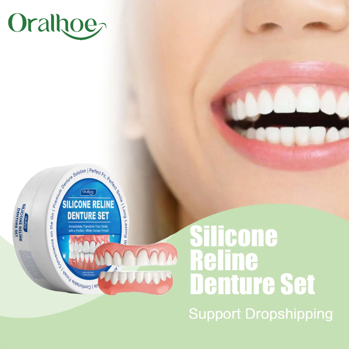 Flexible Silicone Denture Reline and Cosmetic Smile Kit