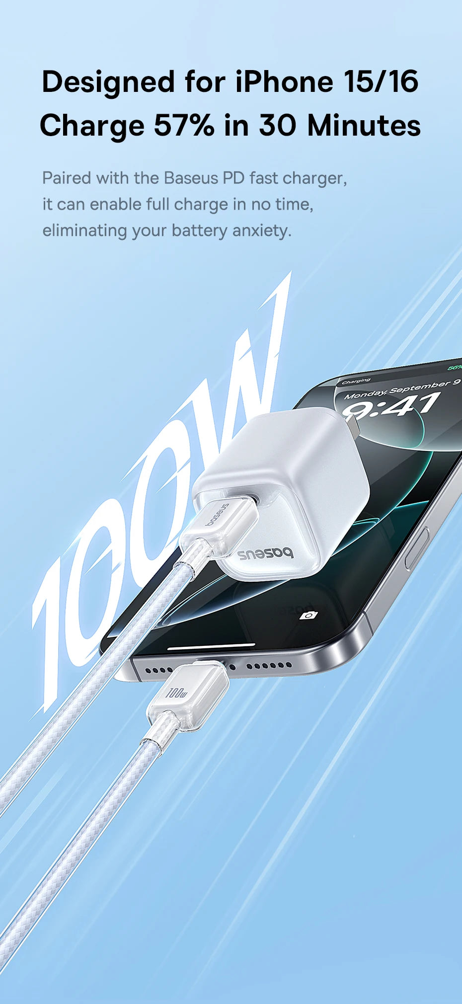 100W USB-C Fast Charging and Data Cable - 14