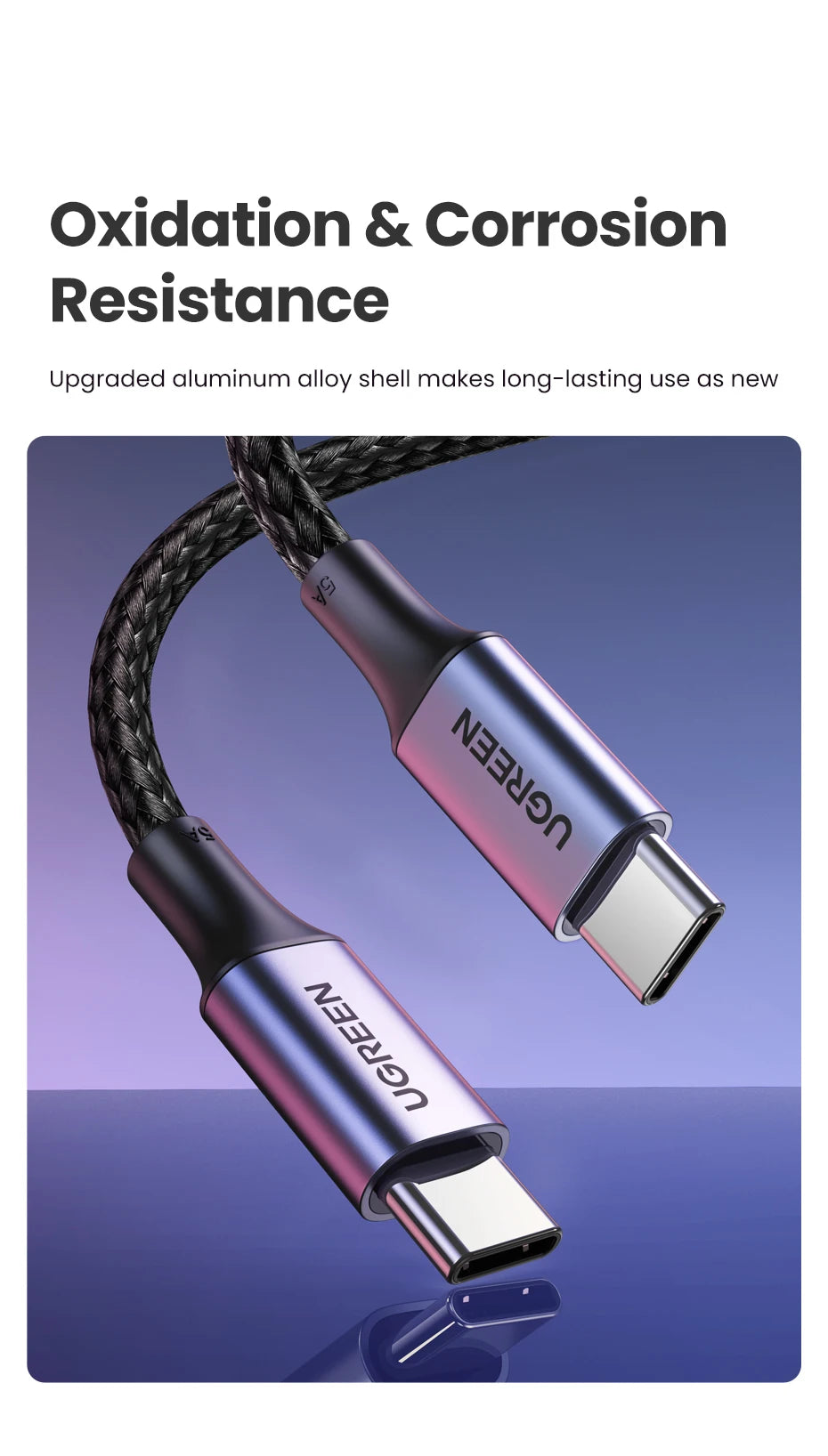 100W USB-C to USB-C Fast Charging and Data Sync Cable