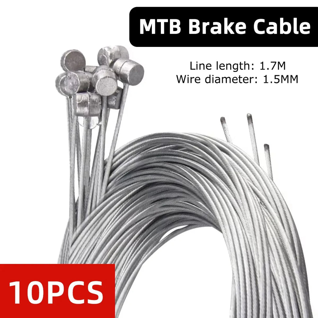 10 Pack Bicycle Brake and Shift Inner Cables 1700mm