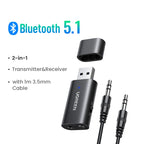 2-in-1 Bluetooth 5.1 Car Transmitter and Receiver Adapter