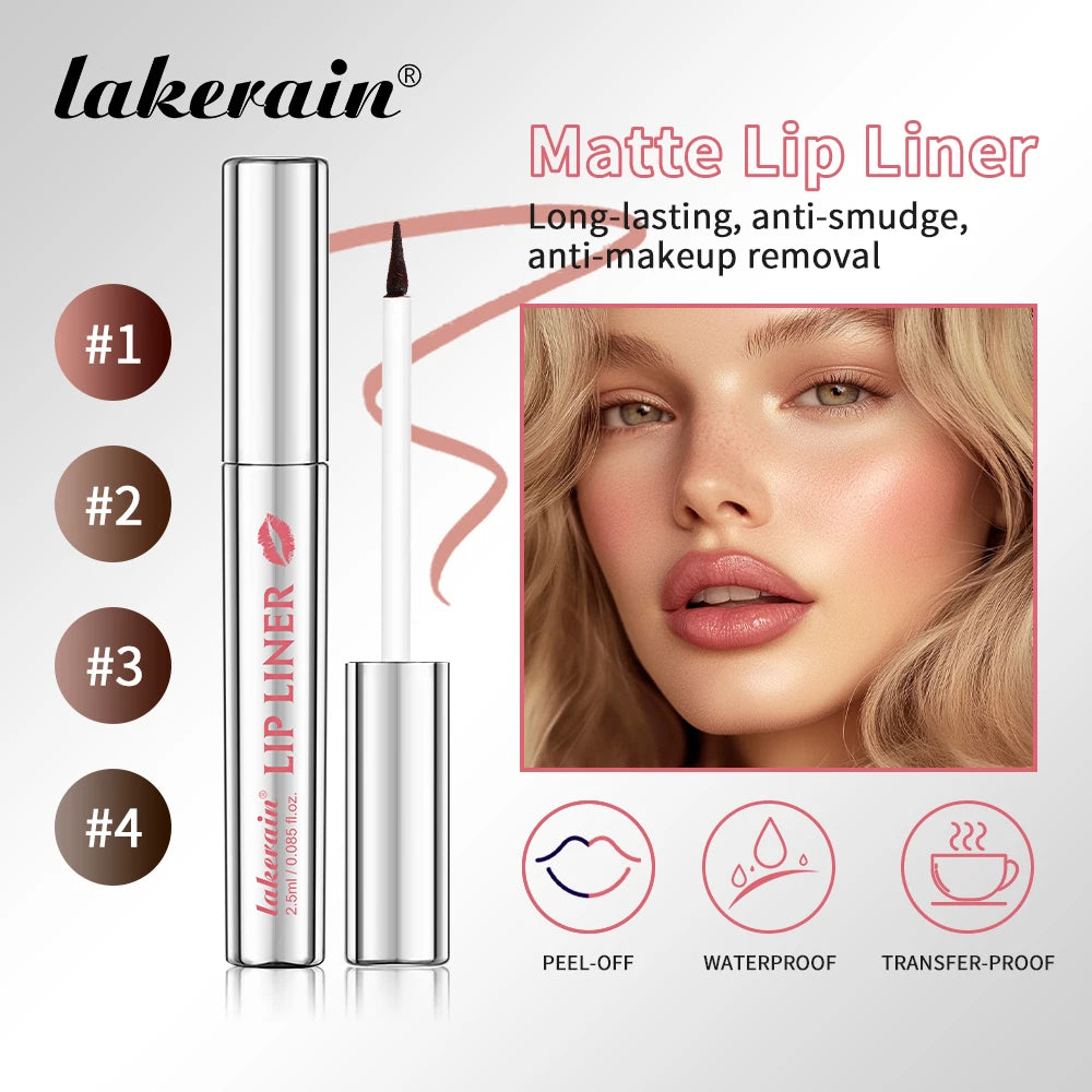 Waterproof Peel-Off Matte Lip Liner for Long-Lasting Color