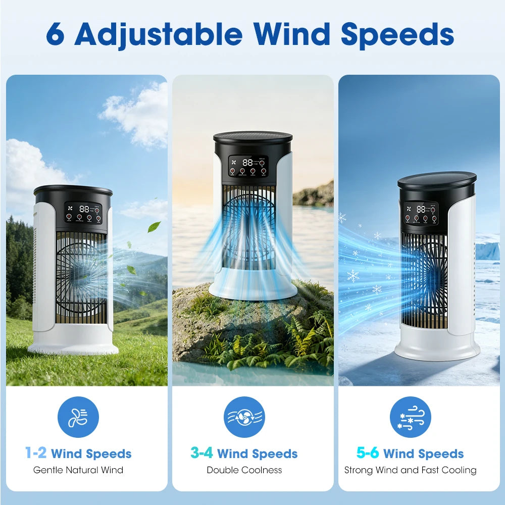 Portable Desktop Air Cooling Fan with Humidifier - 2