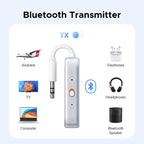 Bluetooth 5.4 Airplane Audio Transmitter and Receiver Adapter
