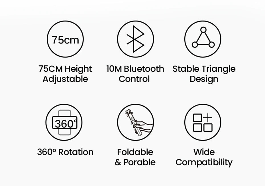 Bluetooth Selfie Stick Tripod with Remote Shutter - 8