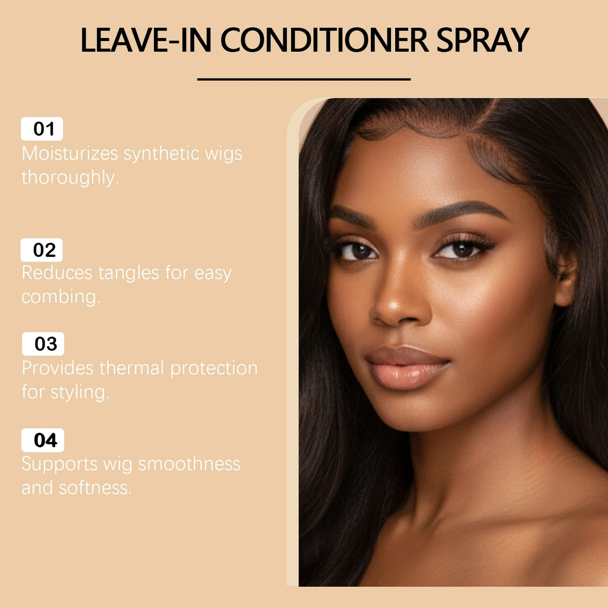 3-in-1 Leave-In Wig Conditioning and Detangling Spray