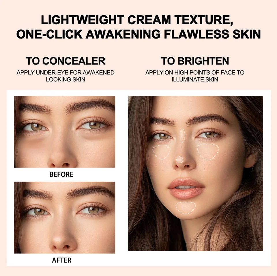 Waterproof Concealer Click Pen for Brightening and Full Coverage