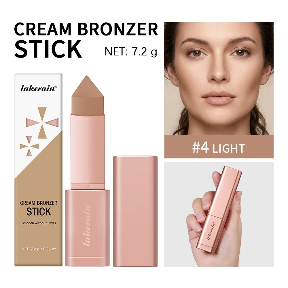 Cream Bronzer and Contouring Stick for Sculpted Face Makeup