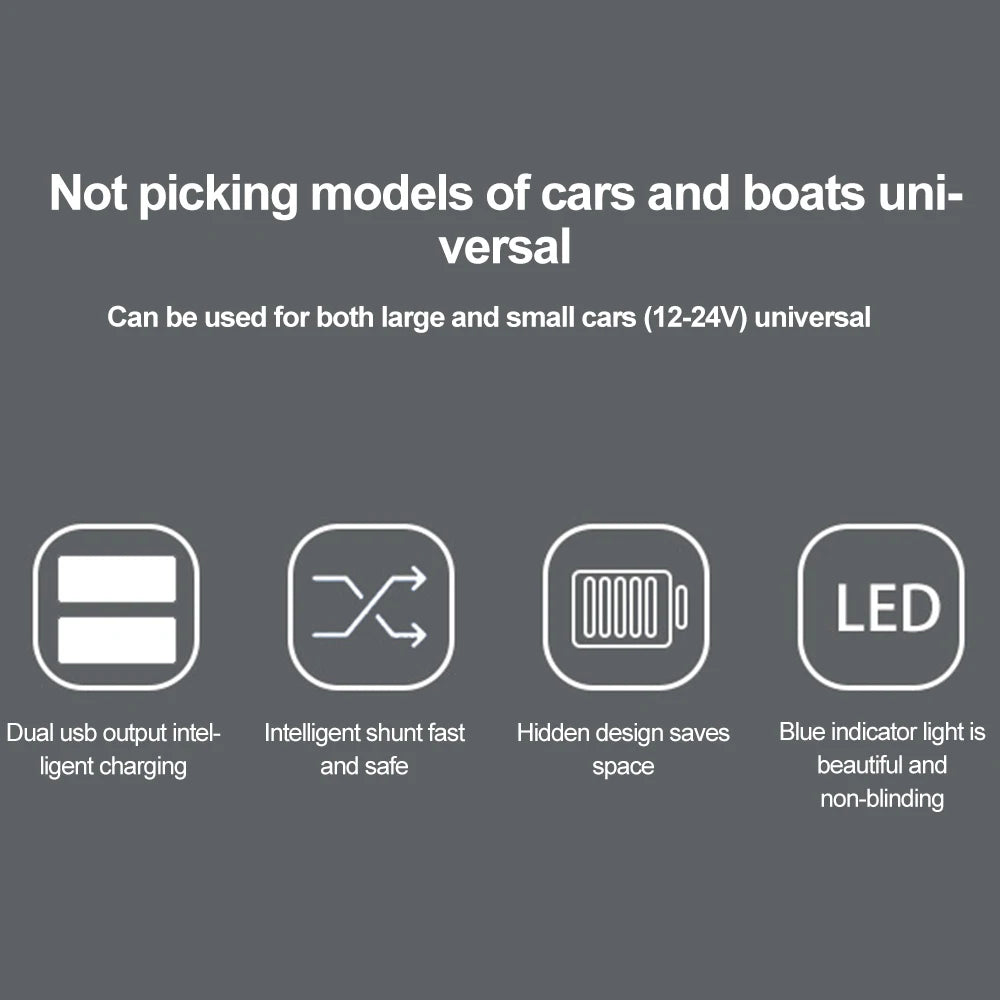 Dual USB Fast Car Charger Socket PD and QC 3.0 for 12V 24V Vehicles - 11