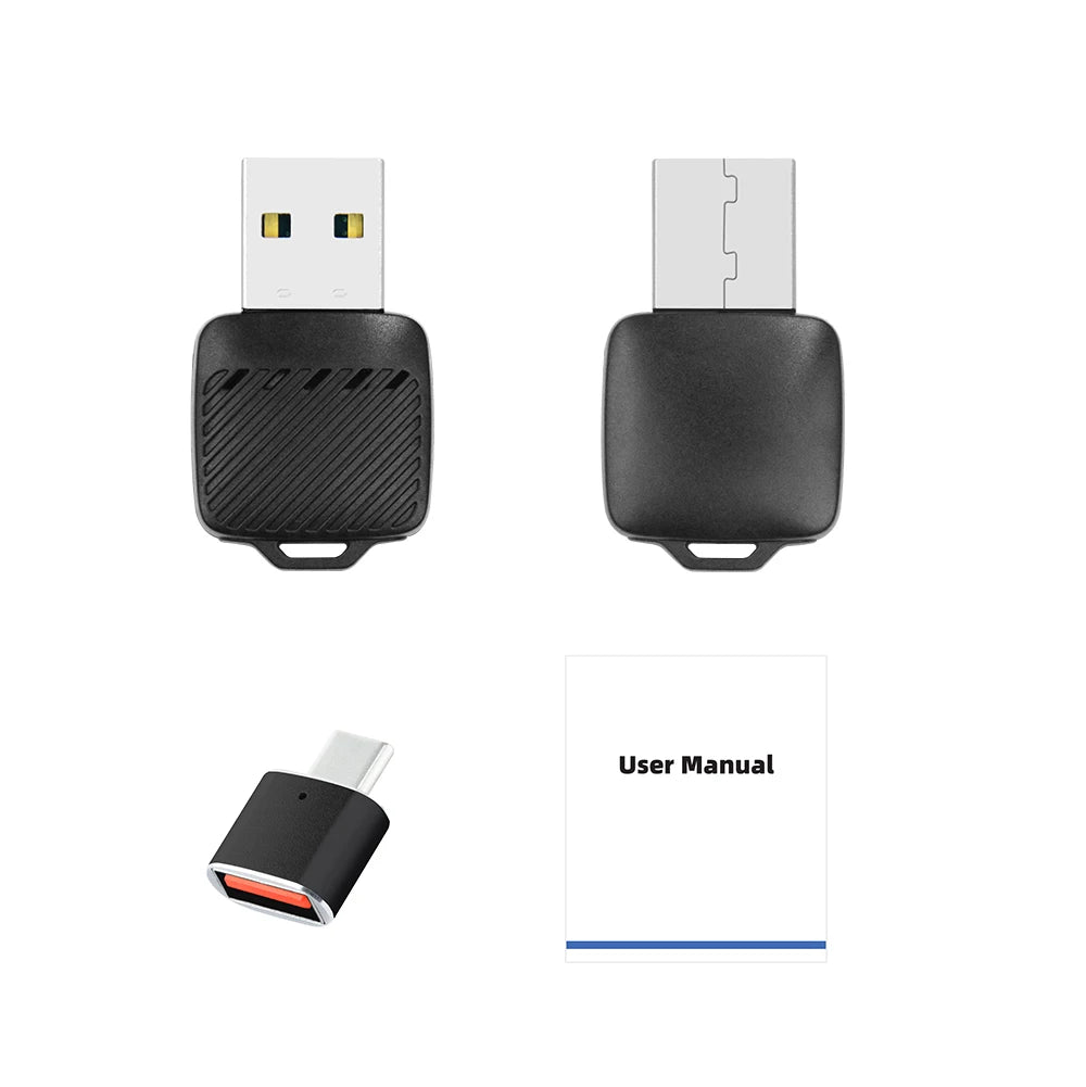 2-in-1 Wired to Wireless CarPlay and Android Auto Adapter Dongle