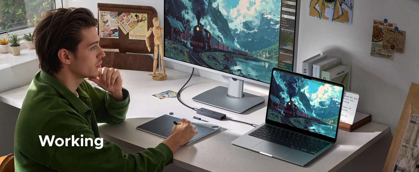 6-in-1 USB-C Hub with 4K 60Hz Video and 100W PD Charging - 9
