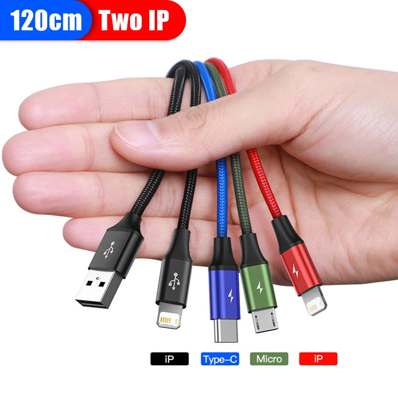 Multi-Port USB Fast Charging Cable for iPhone Android and Type-C - 31
