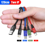 Multi-Port USB Fast Charging Cable for iPhone Android and Type-C