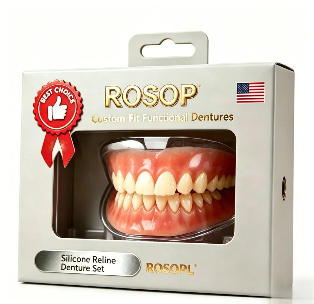 Soft Silicone Full Denture Set for Men and Women
