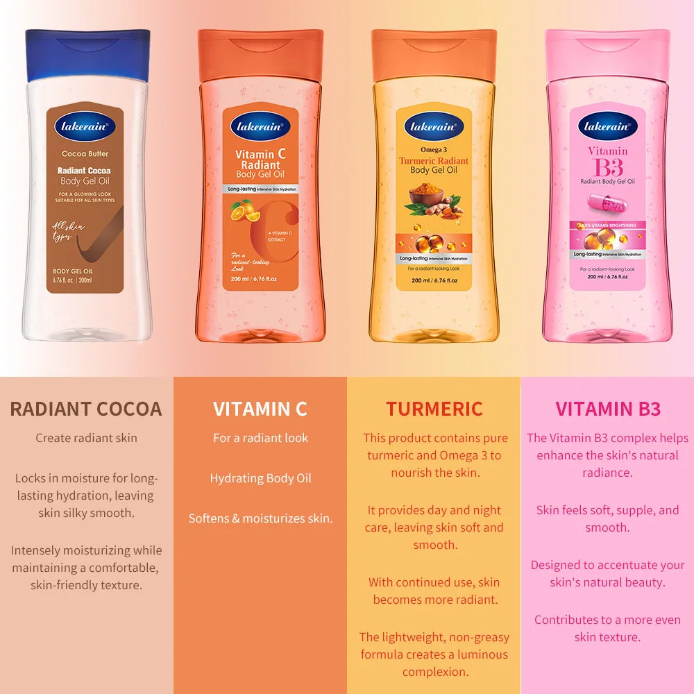 Radiant Moisturizing Body Gel Oil for Dry Skin