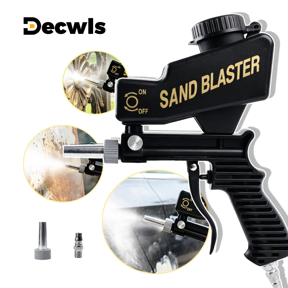 Portable Pneumatic Sandblasting Gun for Rust and Paint Removal