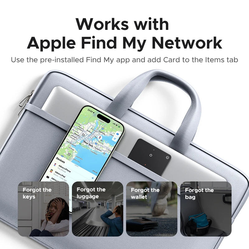 Smart Wallet Tracker Card for Apple Find My