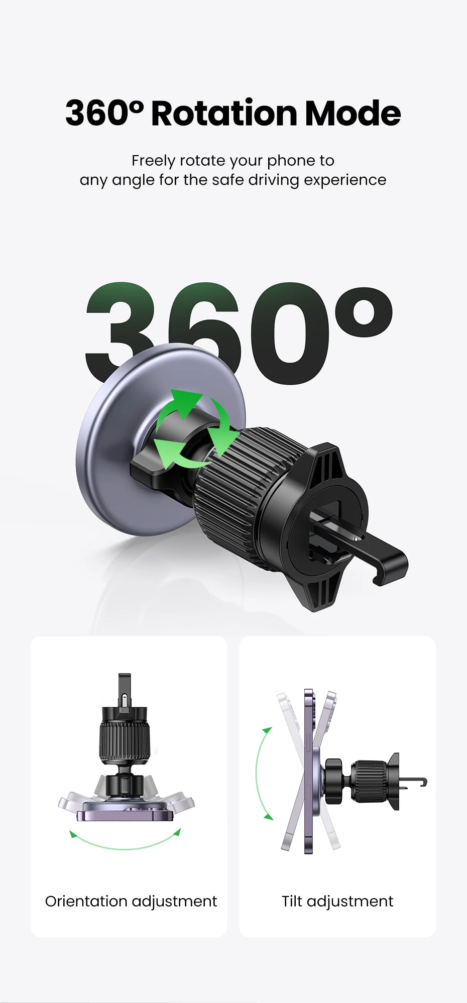 Magnetic Air Vent Car Phone Mount for Smartphones - 15