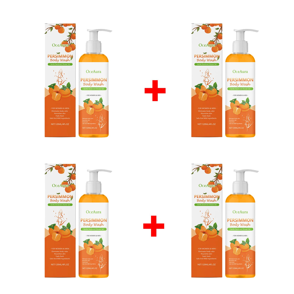 Exfoliating Persimmon Body Wash for Odor Control