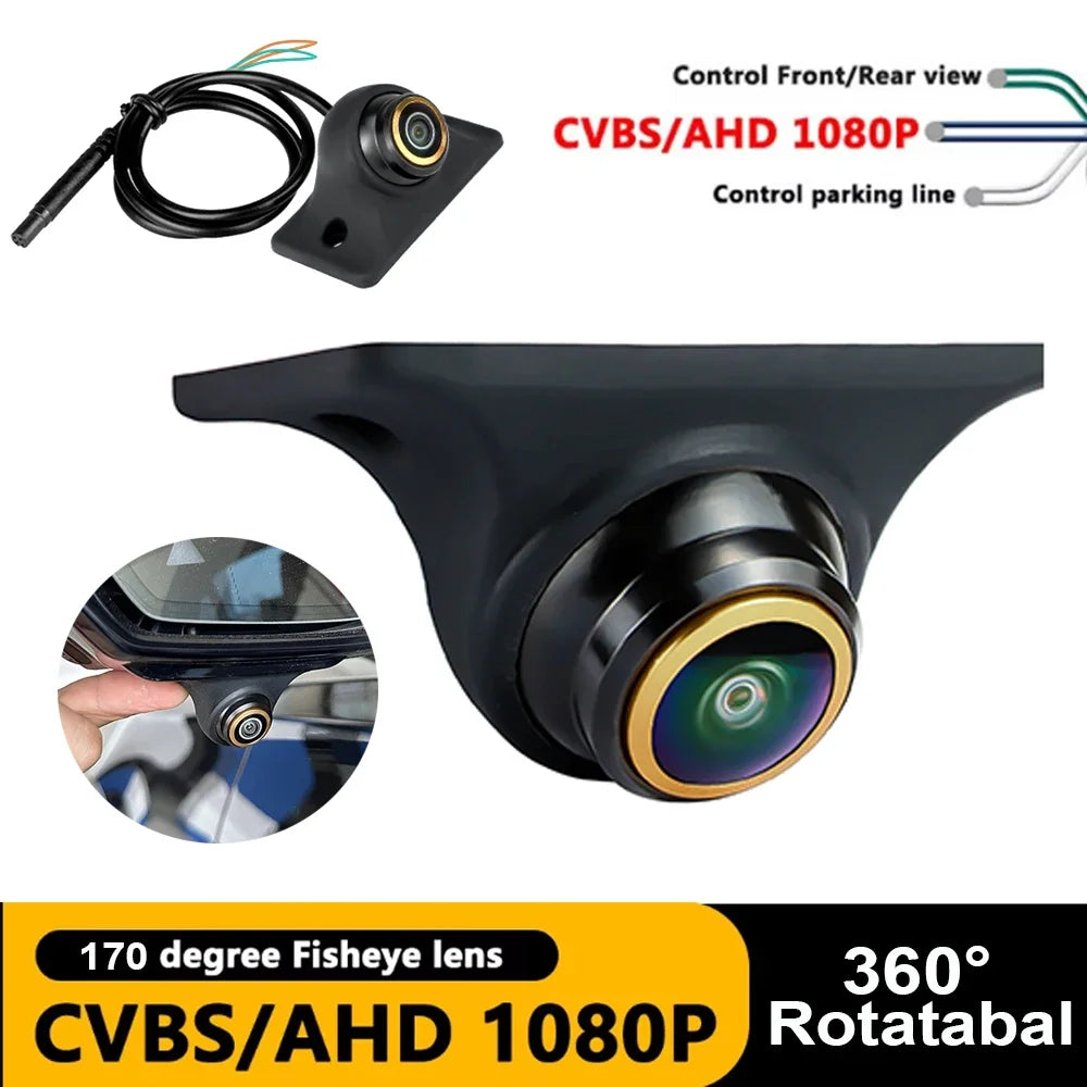 AHD 1080P 170 Degree Fisheye Car Front Side Rear View Backup Camera
