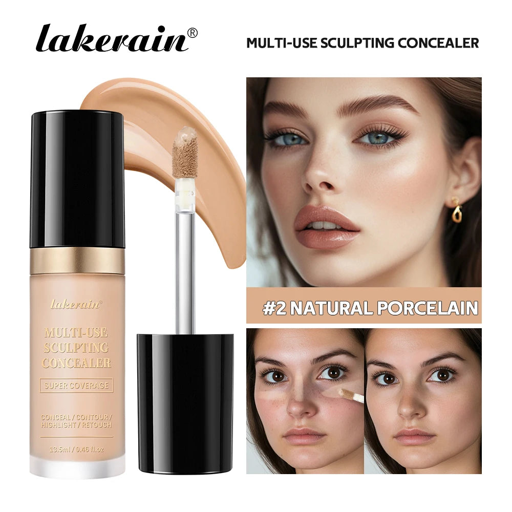 Full Coverage Waterproof Liquid Concealer and Sculpting Foundation - 25