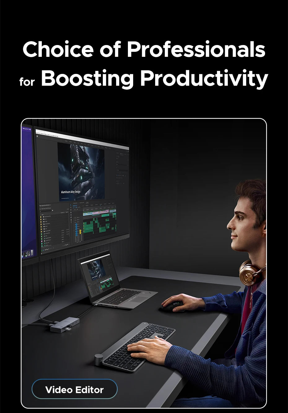 7-in-1 USB-C Hub with Dual 4K 60Hz HDMI and 100W Charging - 22