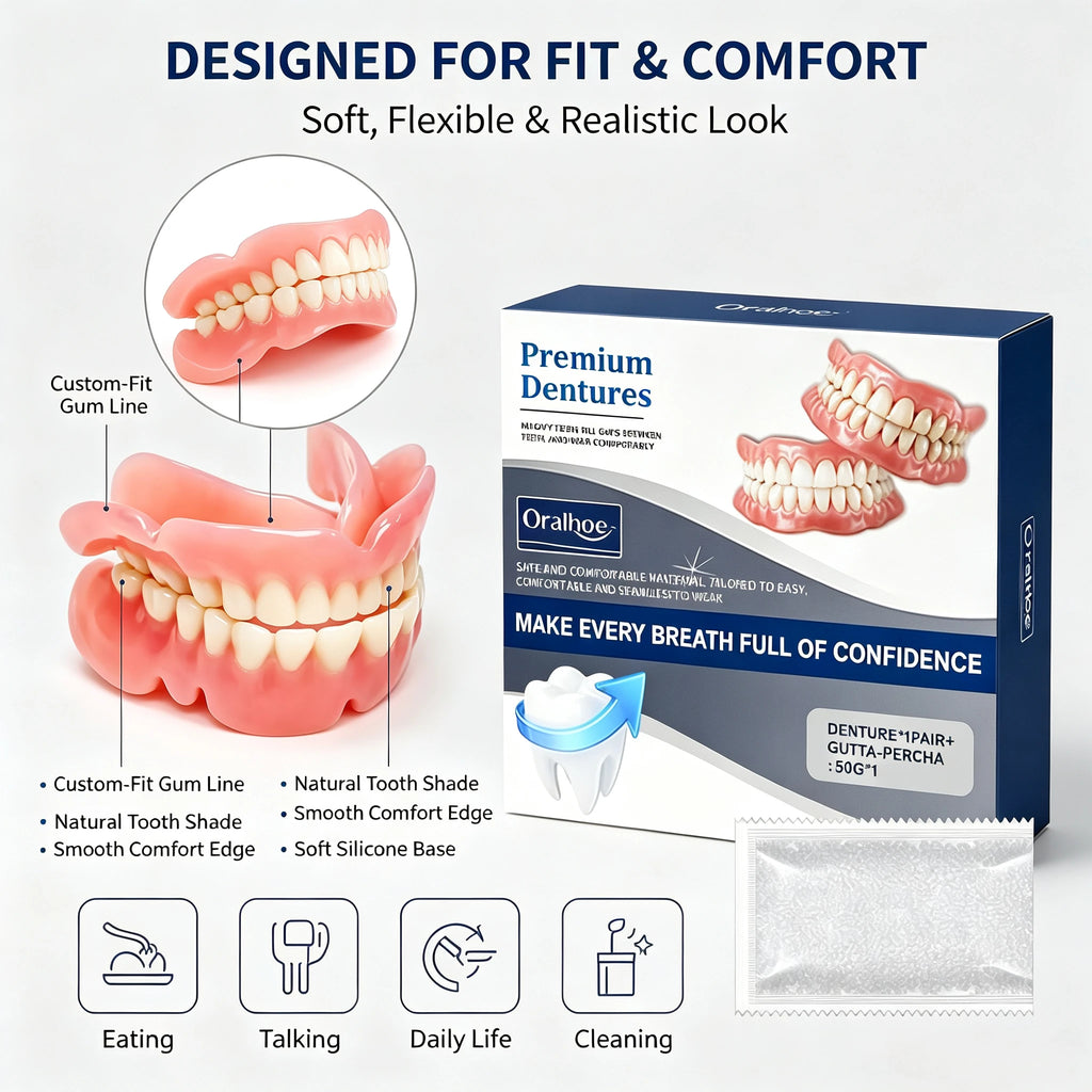 Comfort Fit Snap-On Cosmetic Dentures for Natural Smile