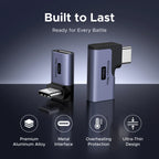 90-Degree USB-C to USB-C 240W Fast Charging and 40Gbps Data Adapter