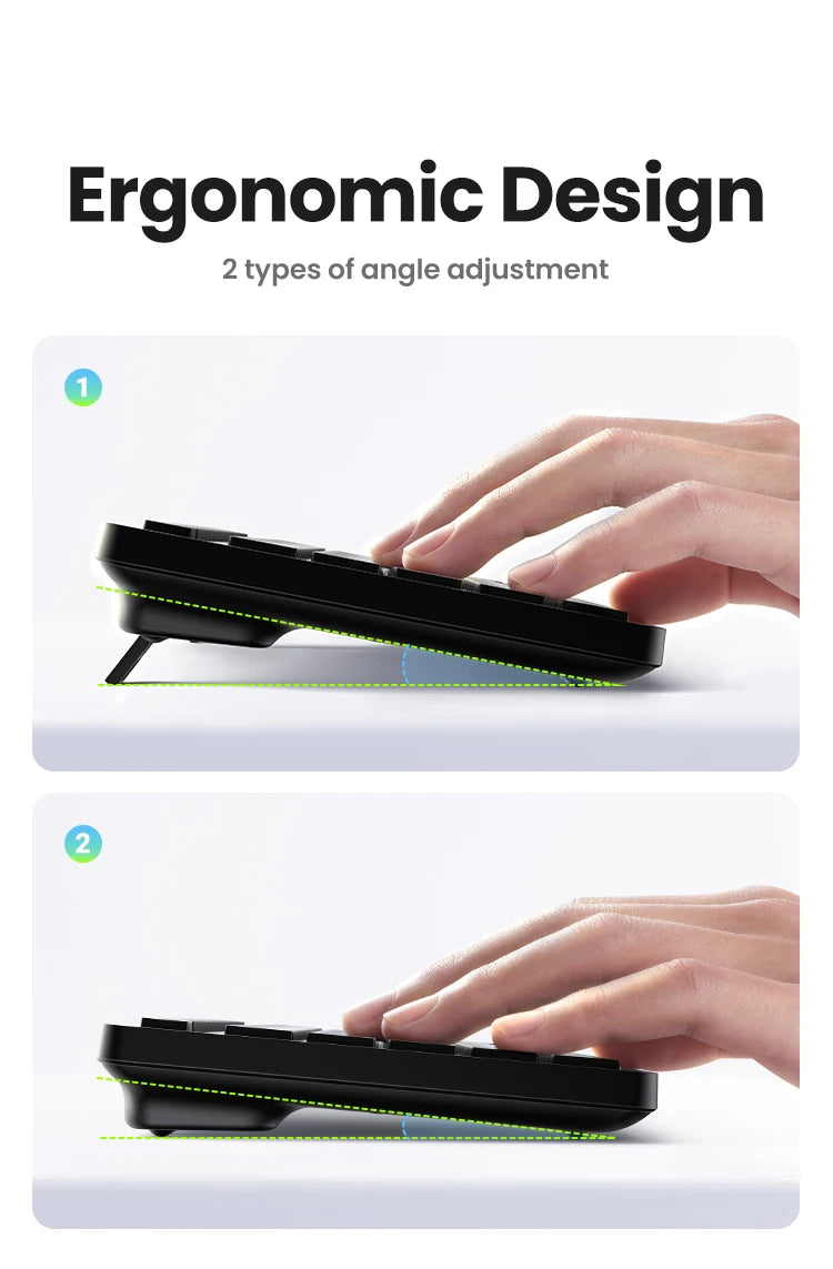Wireless Bluetooth Multi-Device Keyboard for Laptop Tablet PC