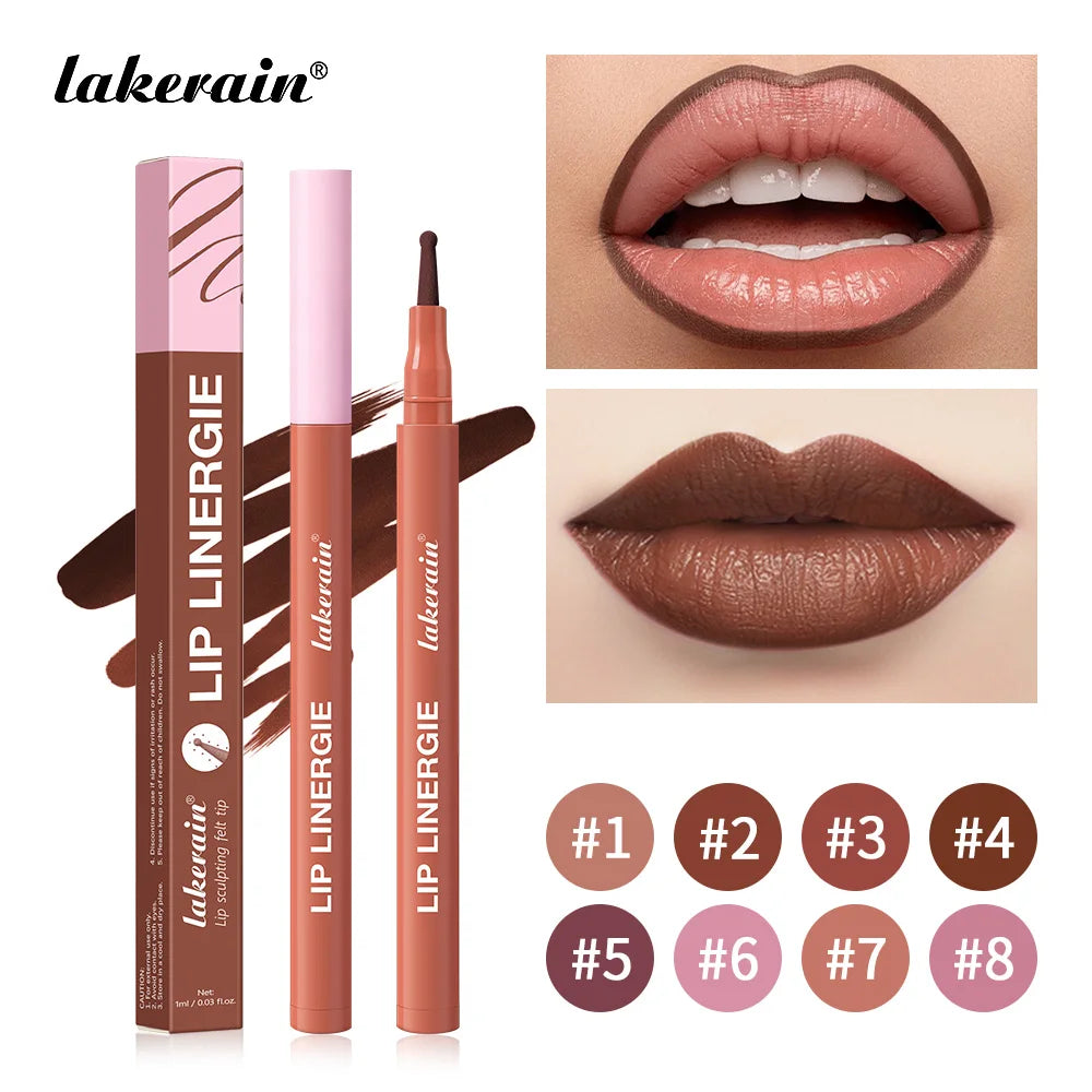 Waterproof Felt-Tip Lip Liner for Sculpting and Contouring