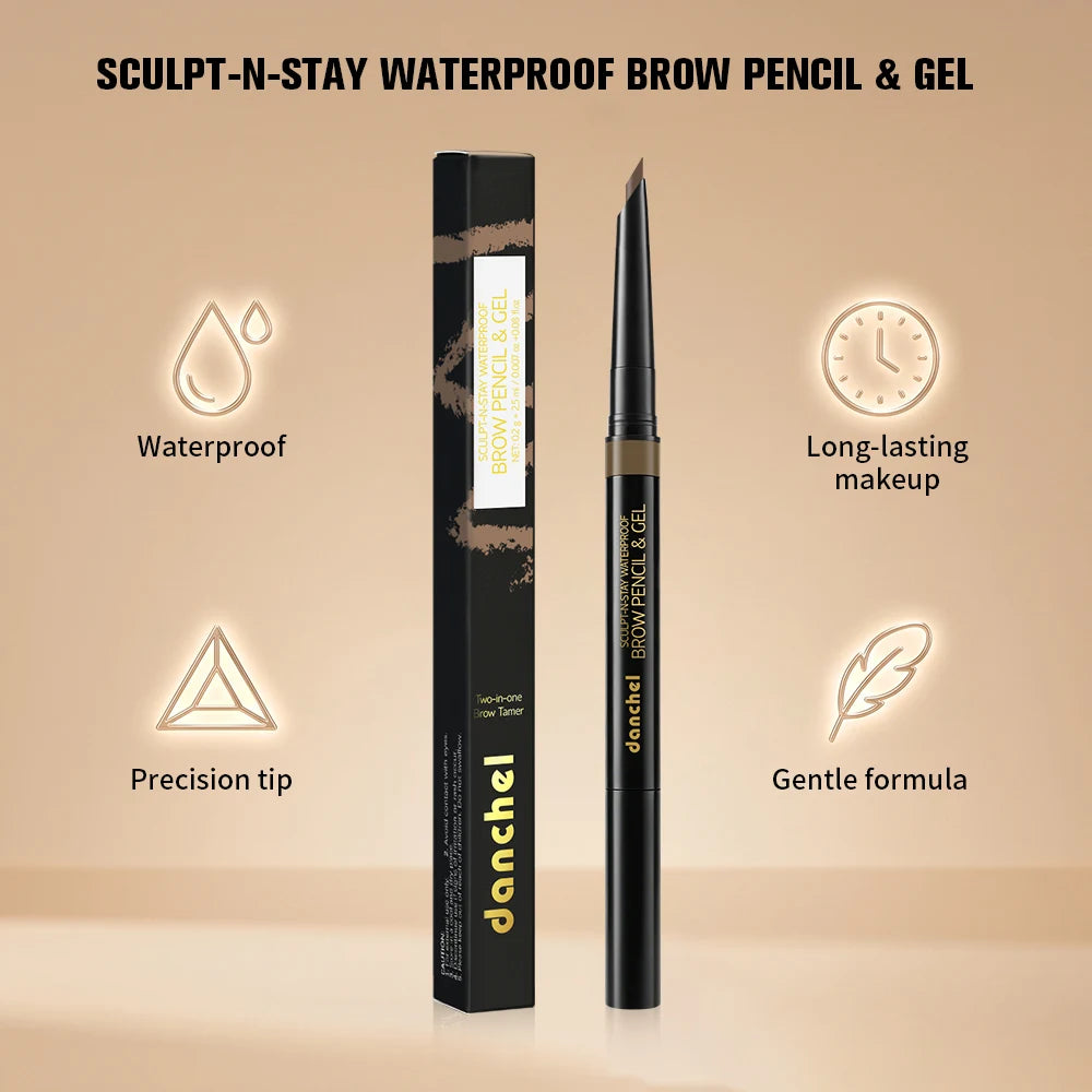 Waterproof 2-in-1 Eyebrow Pencil and Gel
