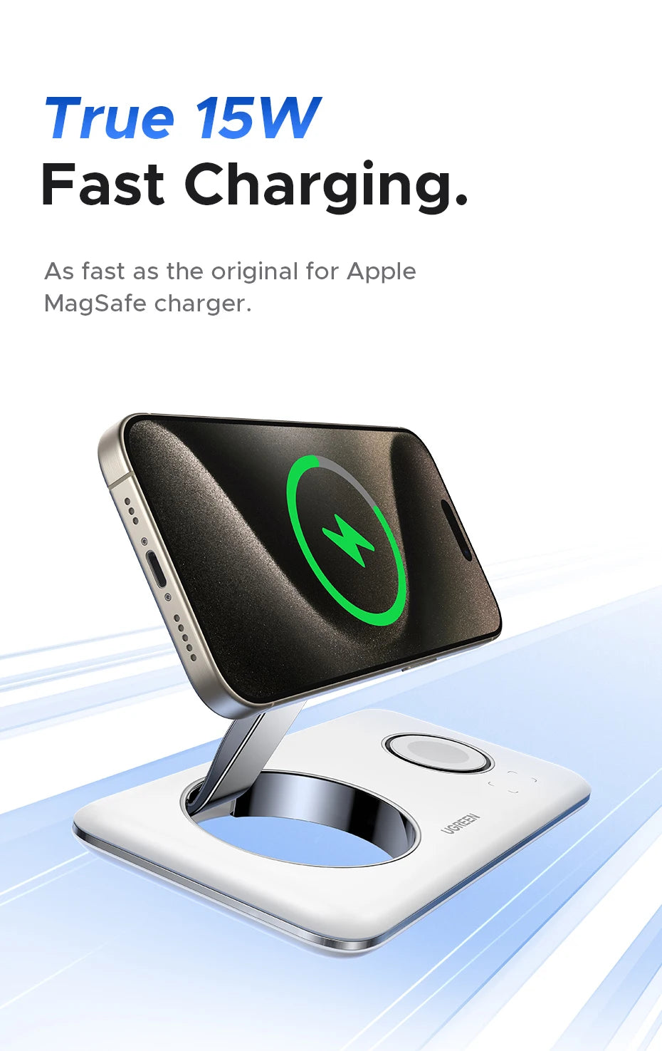 2-in-1 Magnetic Wireless Charging Station for iPhone and Earphones - 12