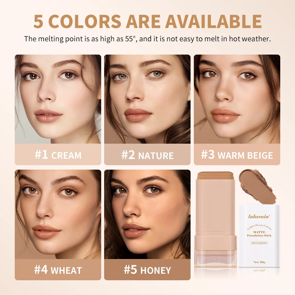 Matte Foundation Stick with Built-in Blending Brush