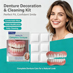 Cosmetic Denture Set for Covering Missing or Stained Teeth