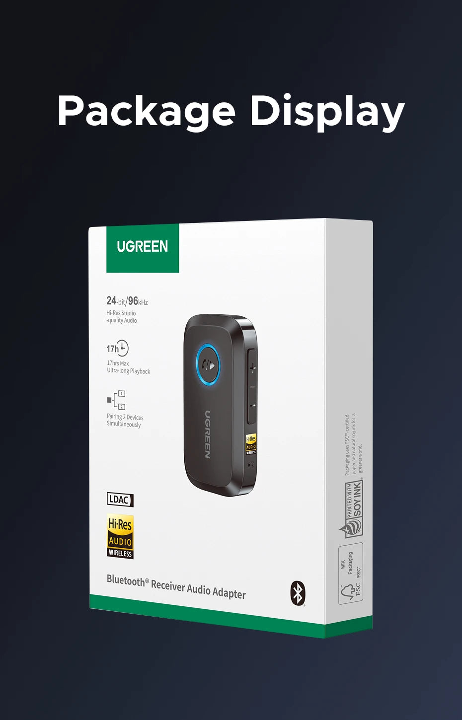 Wireless Bluetooth 5.3 Audio Receiver with Hi-Res LDAC for Speakers - 23