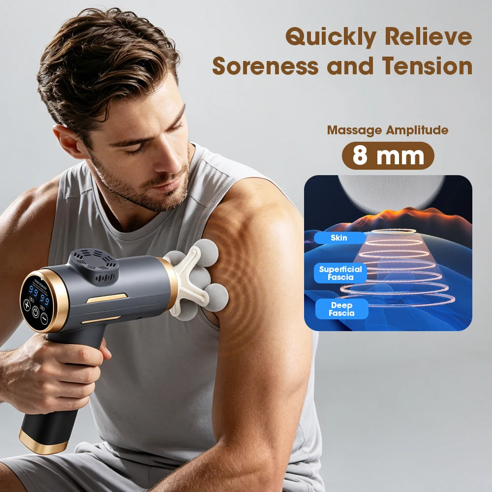 Portable Percussion Massage Gun for Deep Tissue Muscle Recovery