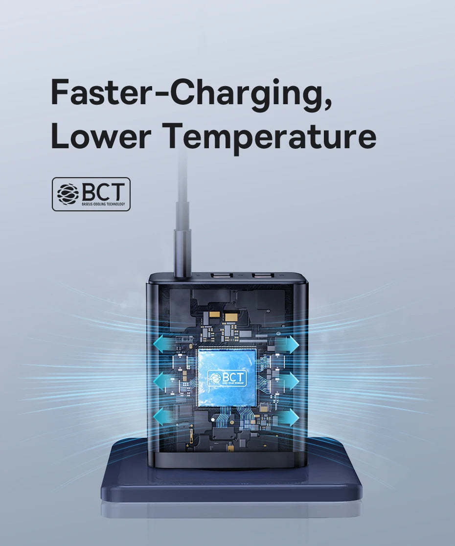 30W Fast USB Wall Charger with Type-C and Dual USB Ports - 10