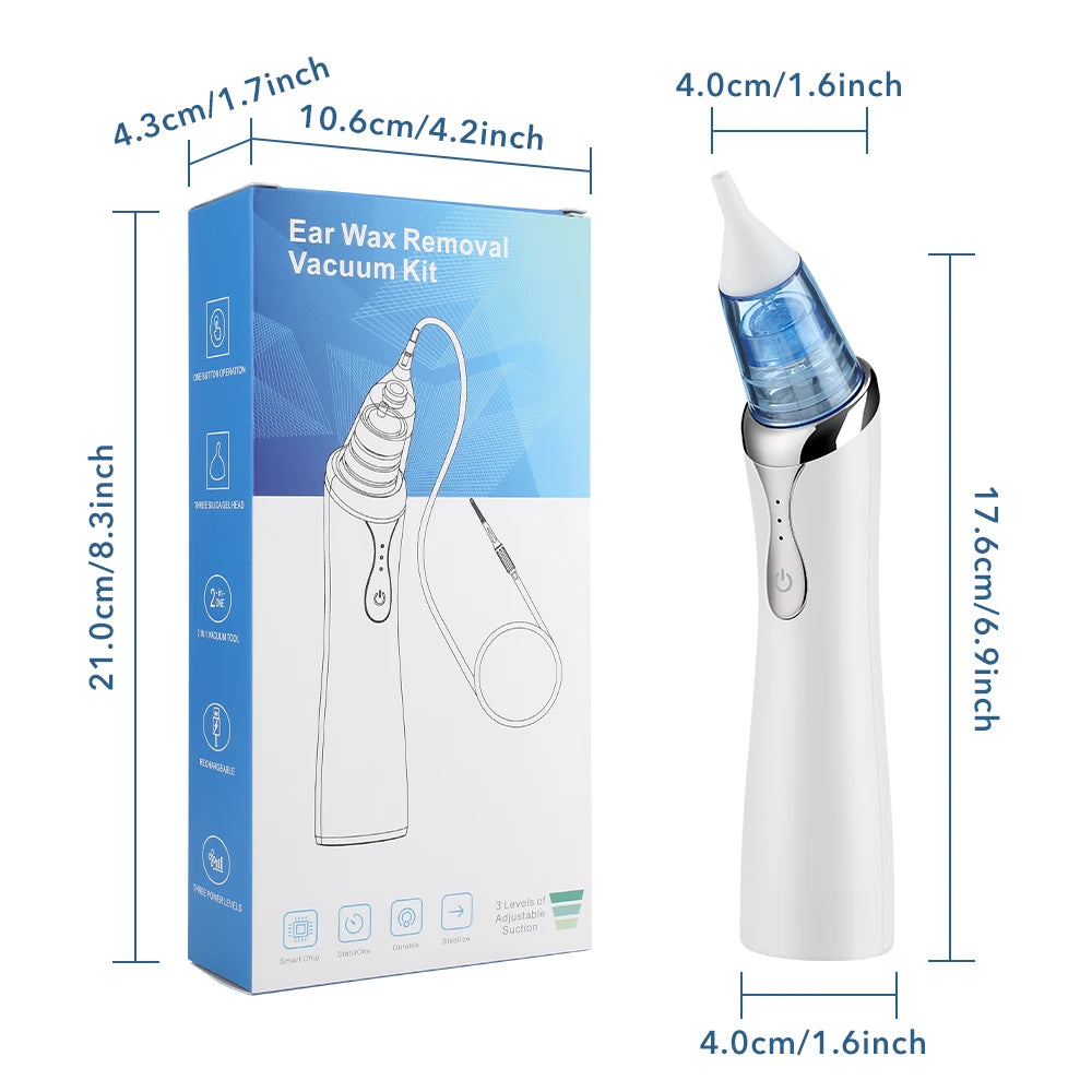 Electric 2-in-1 Nasal Aspirator and Ear Wax Removal Kit