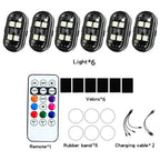 Wireless RGB LED Strobe Warning Light for Vehicles